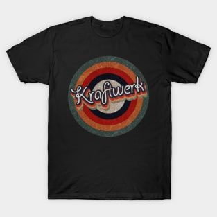 Retro Color Typography Faded Style Kraftwerk T-Shirt